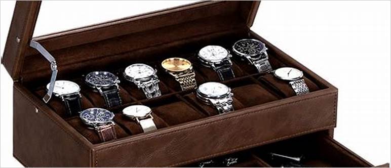 Mens leather watch case